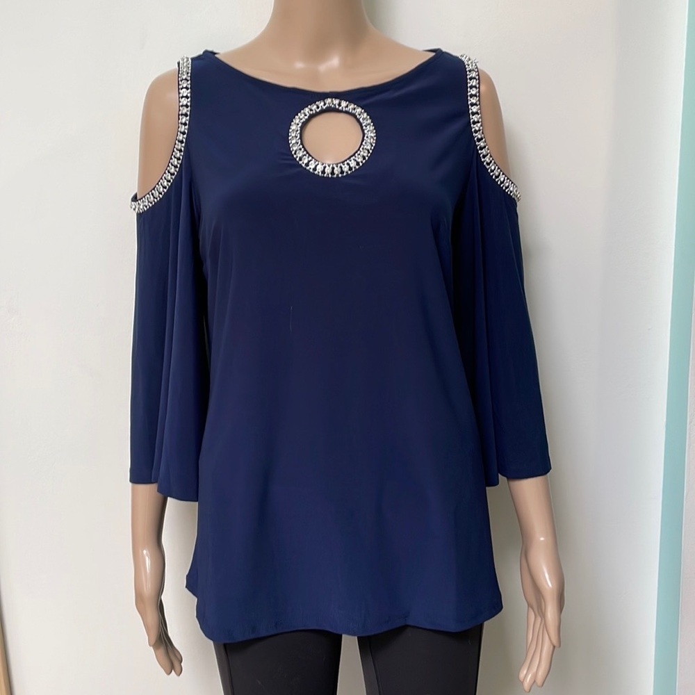 MSK designer brand Sz M Bling cold shoulder